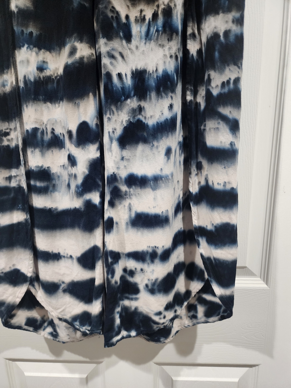 Young Fabulous & Broke Navy and White Tie-Dye Wide Leg Pants